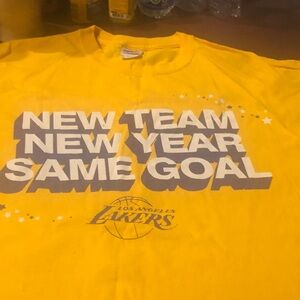 Yellow 'New Team New Year Same Goal' T-Shirt